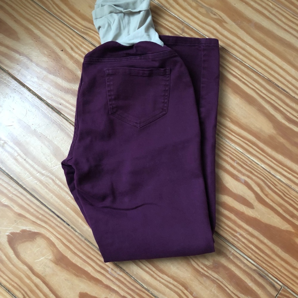 Wine Maternity Pants